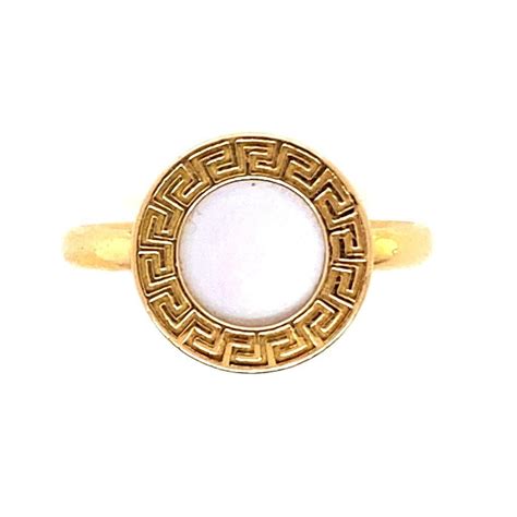 versace mother of pearl ring|Versace Greca Mother of Pearl 18 Karat Rose Gold Ring .